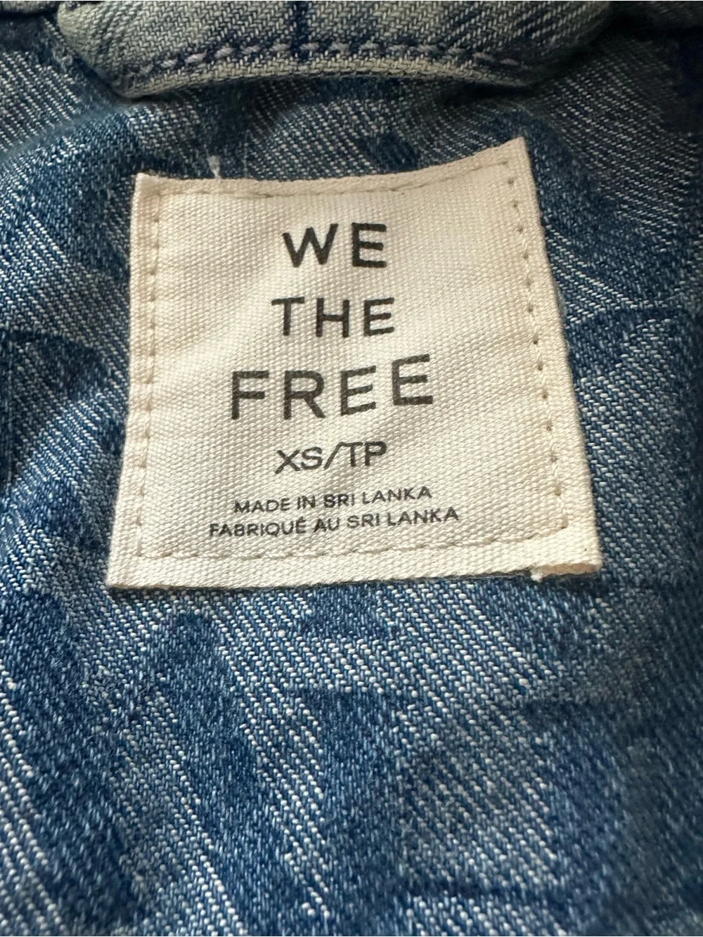 We The Free light acid jacket size XS retail $198 NWT